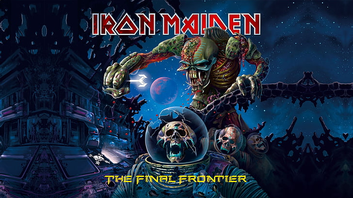 Iron Maiden The Final Frontier digital wallpaper, metal, artwork