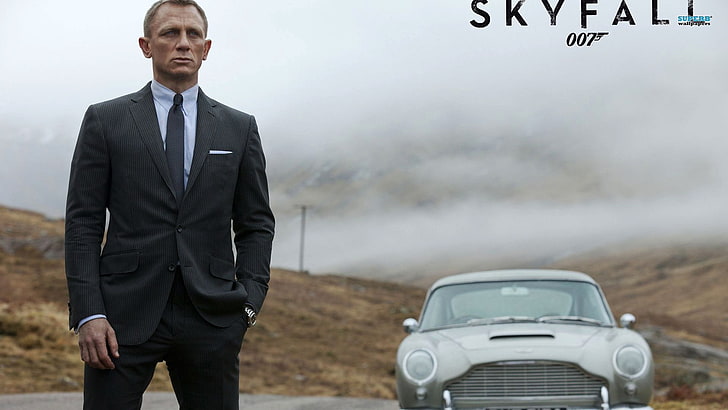 Skyfall 007 movie poster, Daniel Craig, Aston Martin, James Bond, HD wallpaper