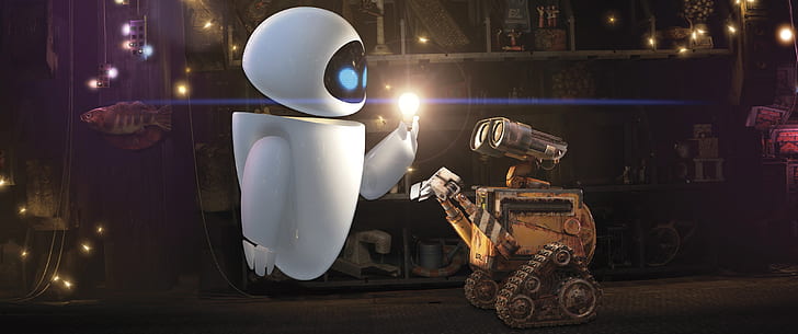 WALL E, Movies, EVE, Night, eve and wall-e photo, HD wallpaper