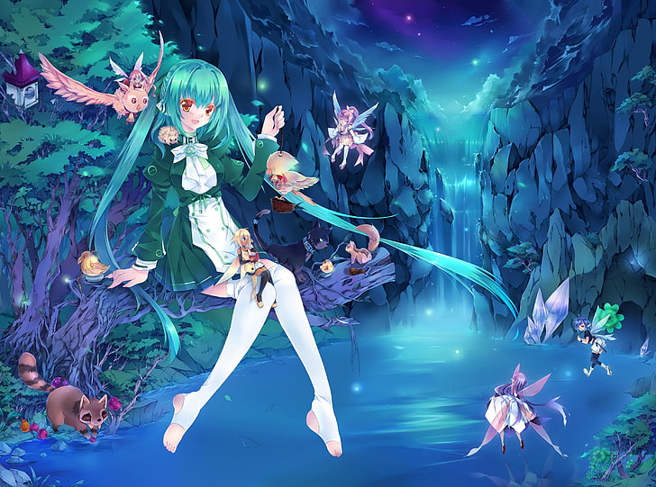 HD wallpaper: Anime Fairies, Hatsune Miku wallpaper, Artistic, water,  nature | Wallpaper Flare