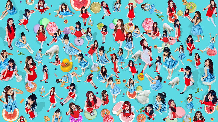 K-pop, RedVelvet, women, collage, Asian, HD wallpaper