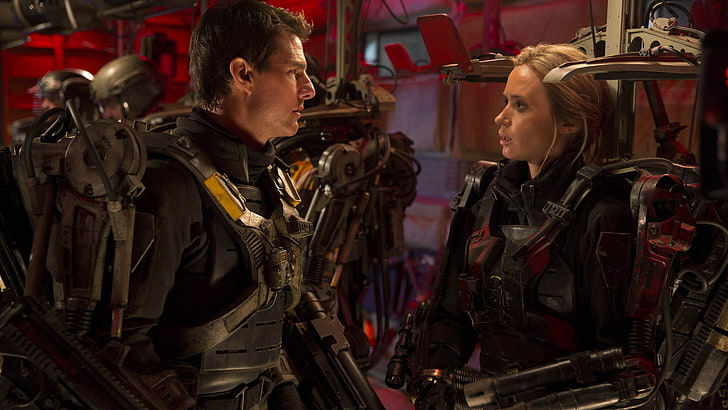 Tom Cruise, the film, Emily Blunt, background, wallpaper., Edge of Tomorrow