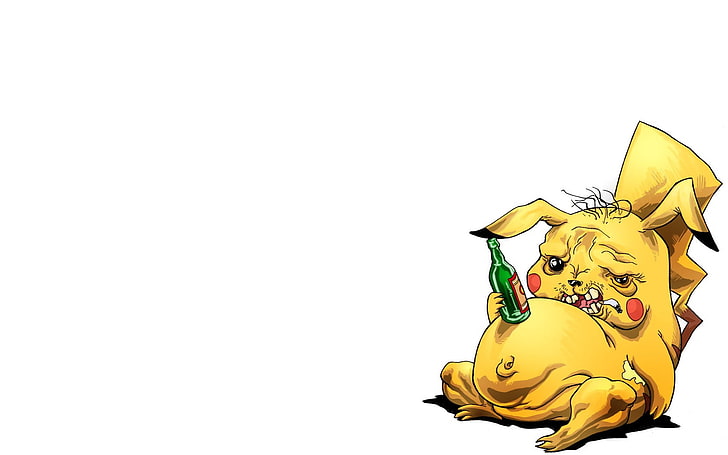pokemon pikachu funny drunk alcoholism 1680x1050  Entertainment Funny HD Art, HD wallpaper
