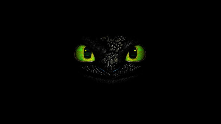 Toothless illustration, How to Train Your Dragon, black, simple background HD wallpaper