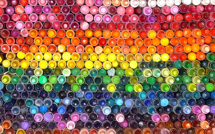 multicolored honey comb artwork, crayons, colorful, simple background, HD wallpaper