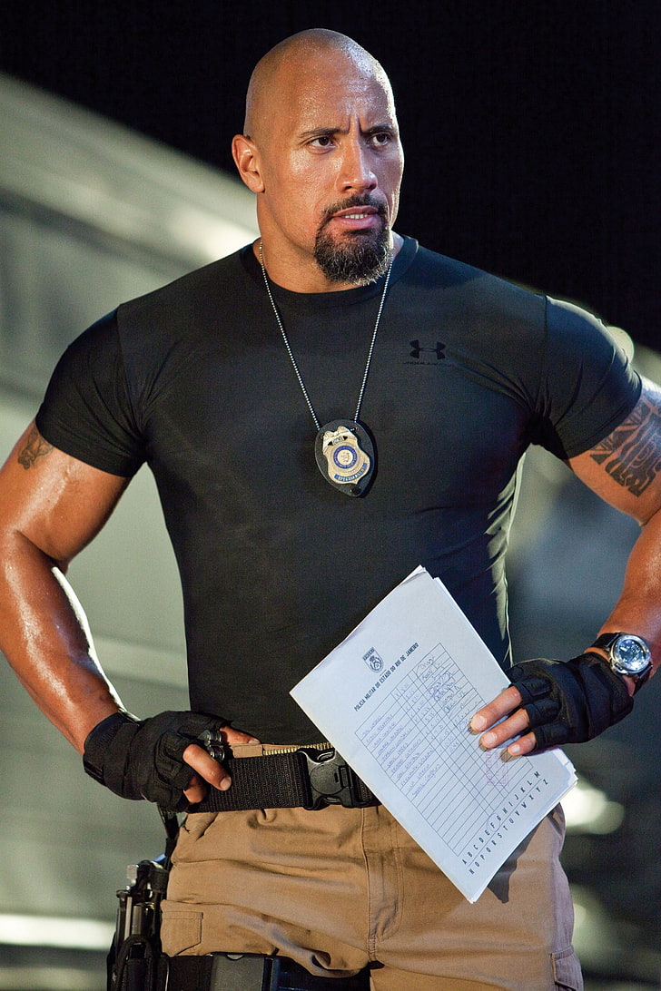 Dwayne Johnson, Fast and Furious, men, movies, adult, one person, HD wallpaper
