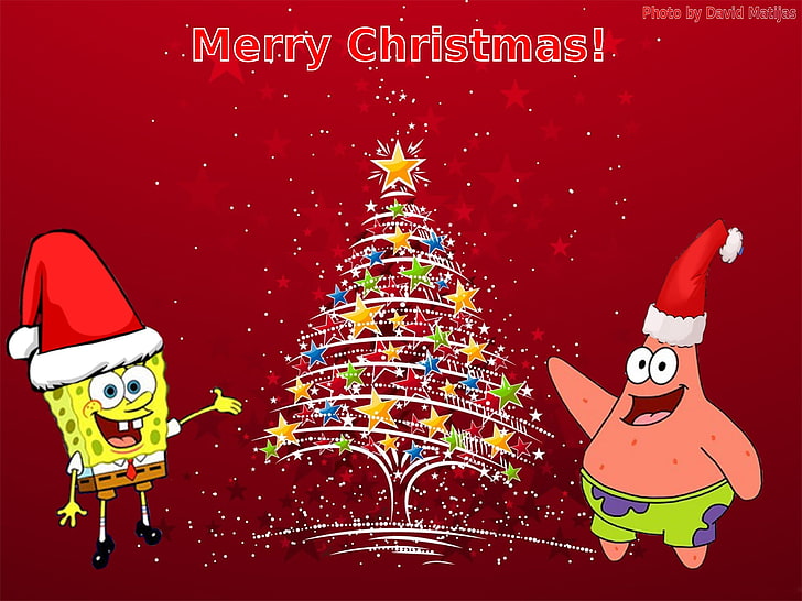 spongebob at the christmas party