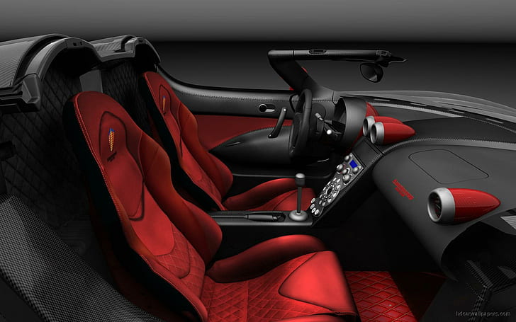 HD wallpaper: Koenigsegg CCXR Interior, red and black car interior ...