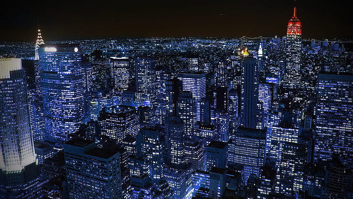 Hd Wallpaper Cityscapes Night Lights New York City Scenic Skyscapes 19x1080 Nature Sky Hd Art Wallpaper Flare