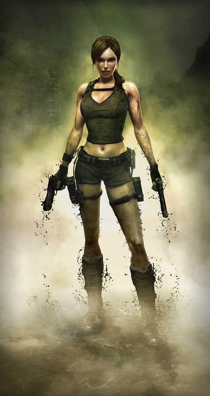 video games, girls with guns, Tomb Raider, movies, Lara Croft, HD wallpaper