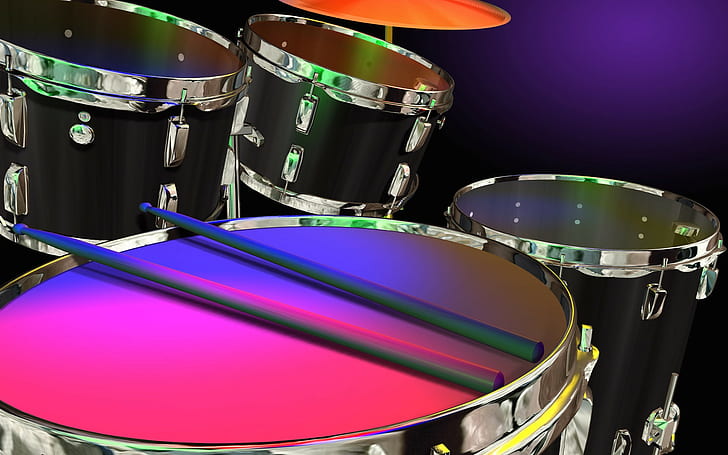 drums, music, Musical Instruments, HD wallpaper