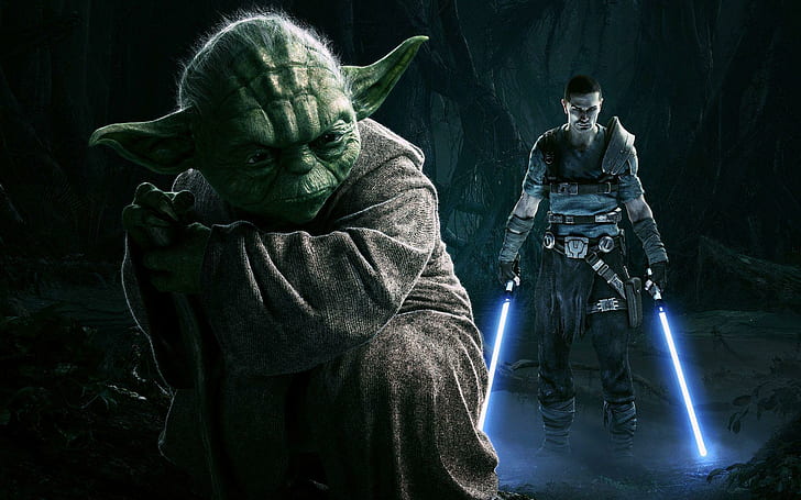 Star Wars - The Force Unleashed II, master yoda, games, 1920x1200