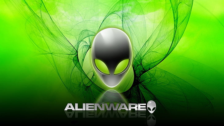 Alienware, green color, communication, text, egg, no people
