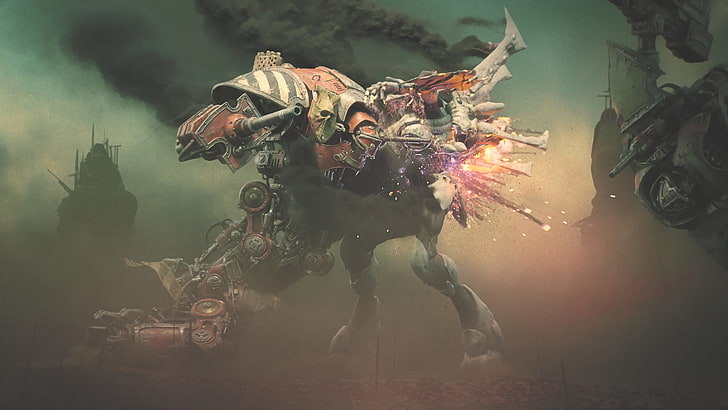 robot character digital wallpaper, Dawn of War 3, Warhammer 40,000, HD wallpaper