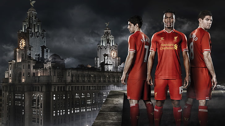 Soccer, Luis Suárez, Liverpool FC, Daniel Sturridge, Steven Gerrard, HD wallpaper
