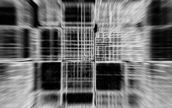 gray and black digital wallpaper, abstract, digital art, monochrome