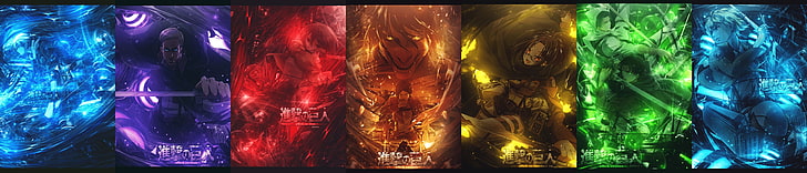 Shingeki no Kyojin, Eren Jeager, Mikasa Ackerman, Armin Arlert, HD wallpaper