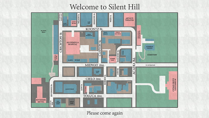 floor plan illustration, Silent Hill, video games, text, communication, HD wallpaper