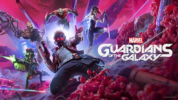 Guardians of the Galaxy (Game), Marvel Comics, Star Lord, Gamora, HD wallpaper