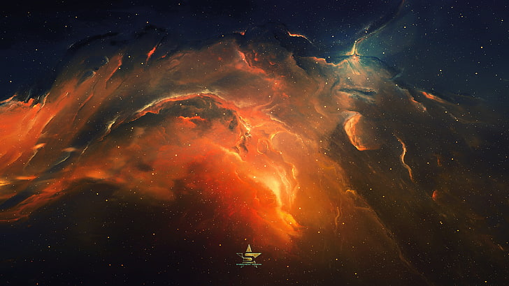 HD wallpaper: orange and black galaxy wallpaper, space, stars, universe,  spacescapes | Wallpaper Flare