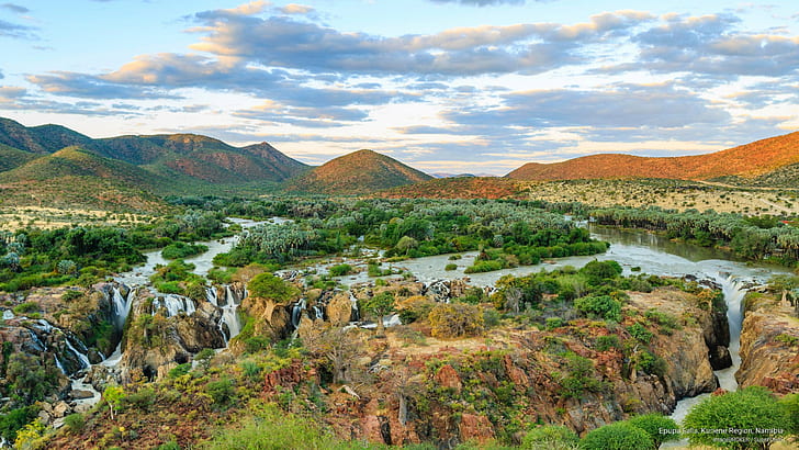 Epupa Falls, Kunene Region, Namibia, Africa, HD wallpaper