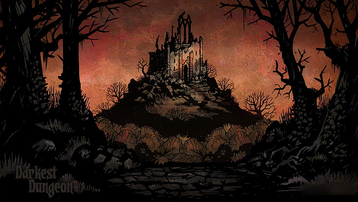 Darkest Dungeon, no people, tree, pattern, creativity, art and craft, HD wallpaper