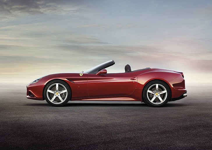 red Ferrari FF convertible, california t, ferrari california t, HD wallpaper
