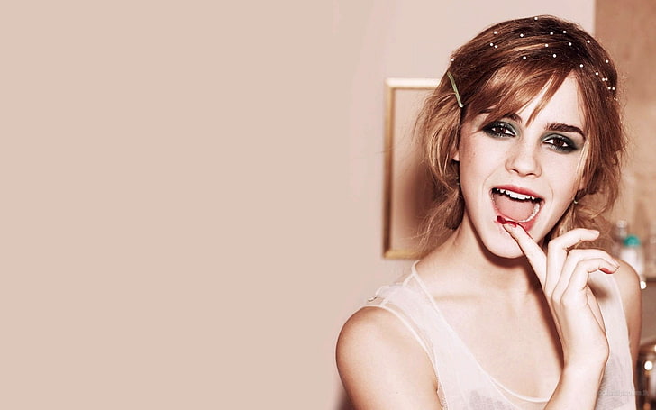 Emma Watson, women, actress, brunette, brown eyes, beautiful woman, HD wallpaper