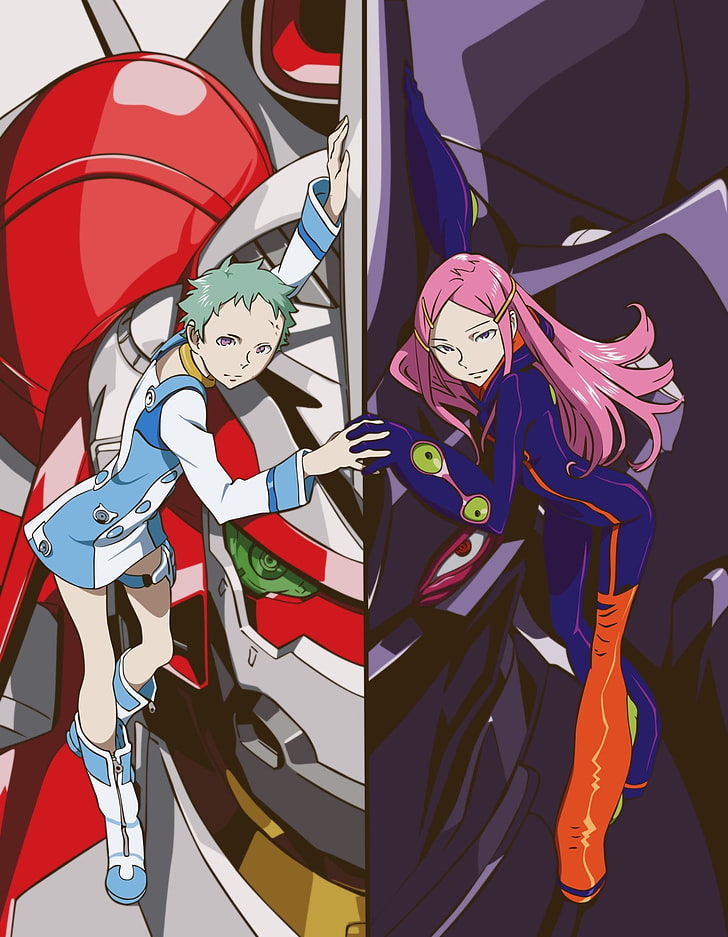 Eureka Seven, anime girls, Eureka (character), Anemone (Eureka Seven), HD wallpaper