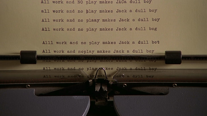 The Shining, typewriters, Stanley Kubrick, text, communication
