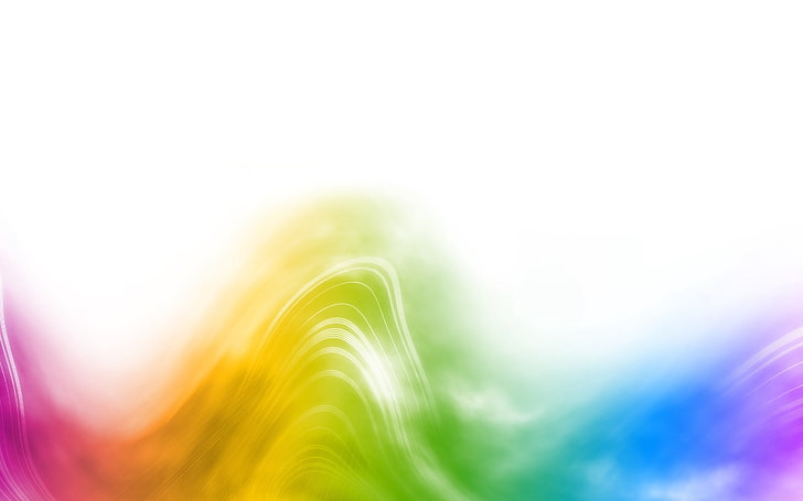green, yellow, and blue abstract wallpaper, lines, wavy, colorful