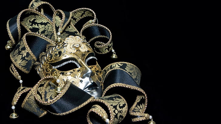 mask, masque, carnival, gold, masquerade ball, maskerade