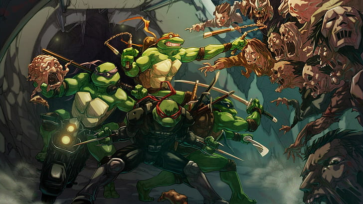 artwork, Teenage Mutant Ninja Turtles, HD wallpaper