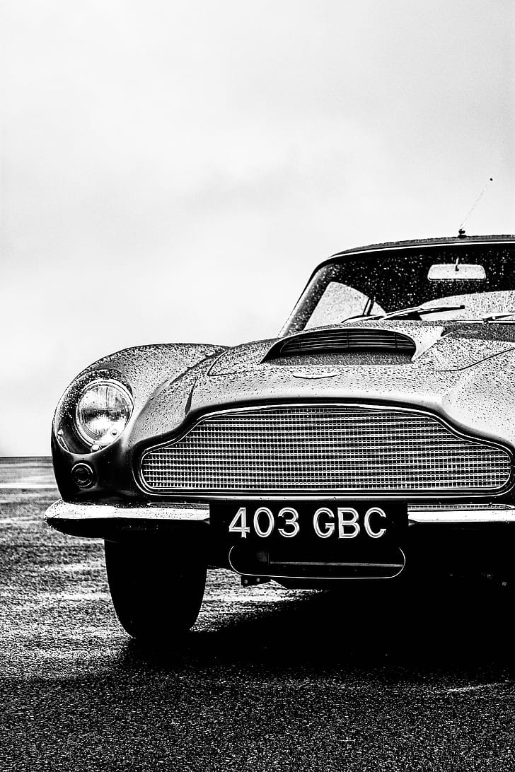 HD wallpaper: Aston Martin DB5, monochrome, photography | Wallpaper Flare