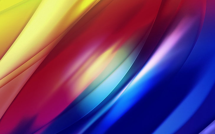 multicolored graphics, rainbow, colorful, lines, wavy, abstract, HD wallpaper