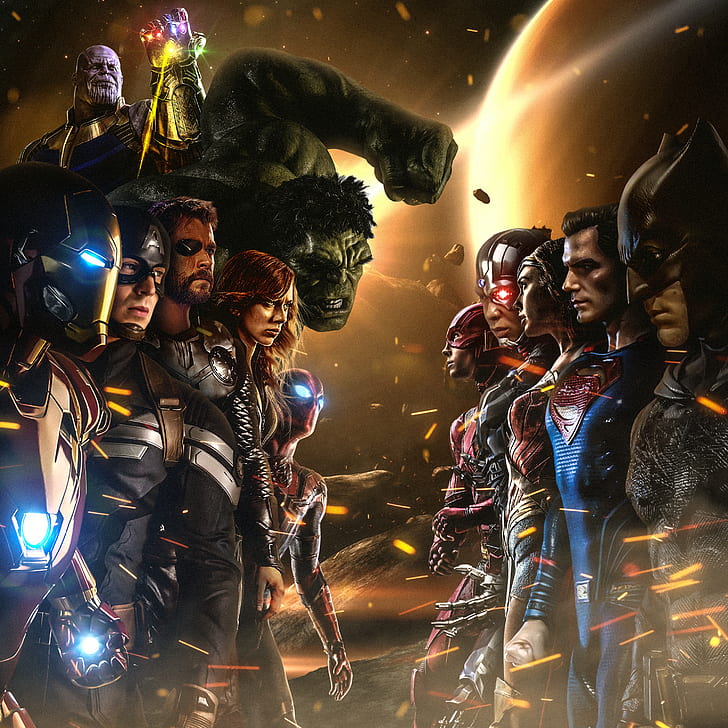 HD wallpaper: Iron Man, Captain America, Thor, Black Widow, Spider-Man,  Thanos | Wallpaper Flare