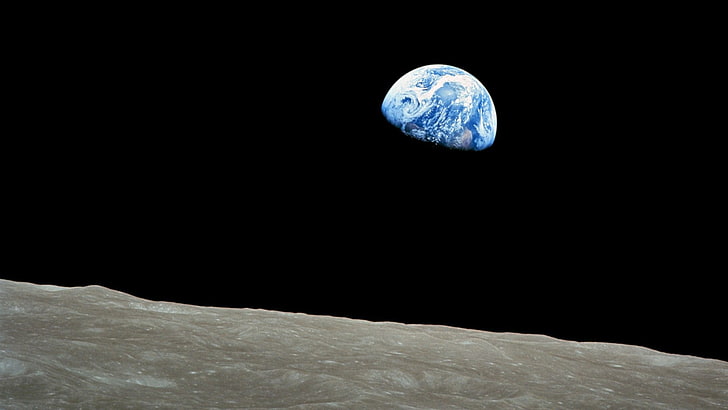 Moon, Earth, Apollo, space, nature, astronomy, sky, no people
