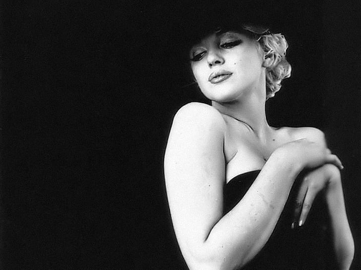 Photography, Black And White, Celebrities, Marilyn Monroe, Movie Star, Beauty, Curly Hair, Short Hair, HD wallpaper
