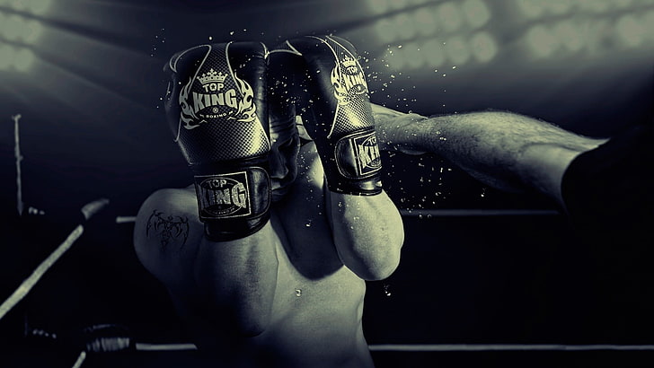 HD wallpaper: pair of black Top King boxing gloves, indoors, focus on  foreground | Wallpaper Flare