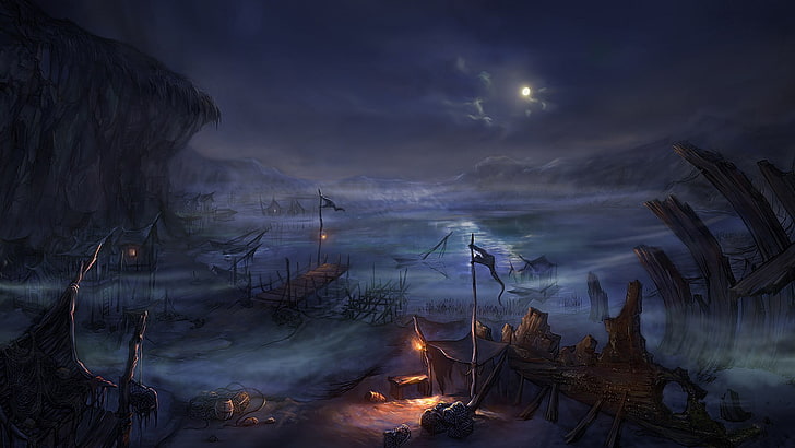 galleon ship on sea wallpaper, digital art, illustration, fantasy art