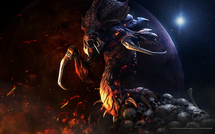 victory, monster, mouth, starcraft, Zerg, strategy, remastered, HD wallpaper