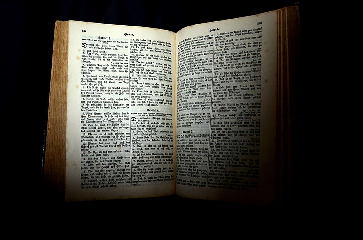 bible, black background, book, chapter, christian, church, dark, HD wallpaper