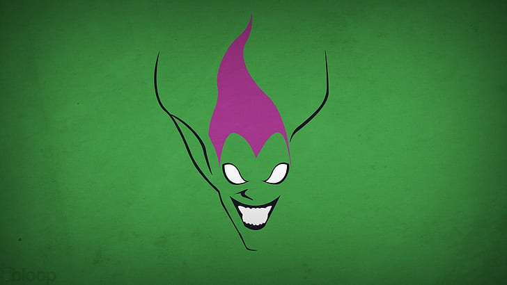 Green Goblin, Marvel Comics, Blo0p, minimalism, villains