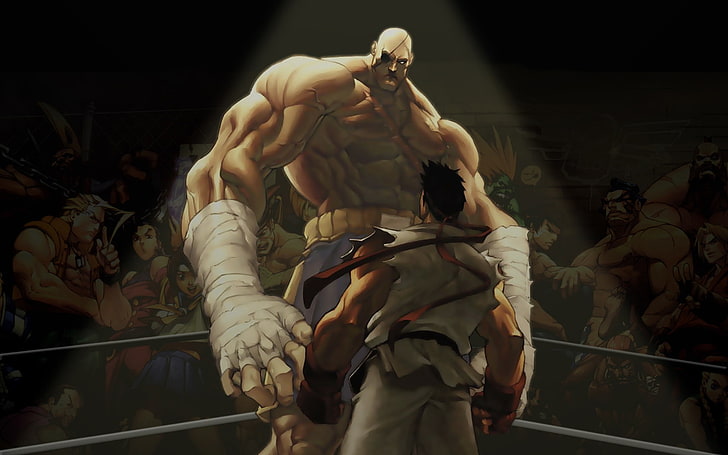 street fighter ryu sagat 1680x1050  Video Games Street Fighter HD Art
