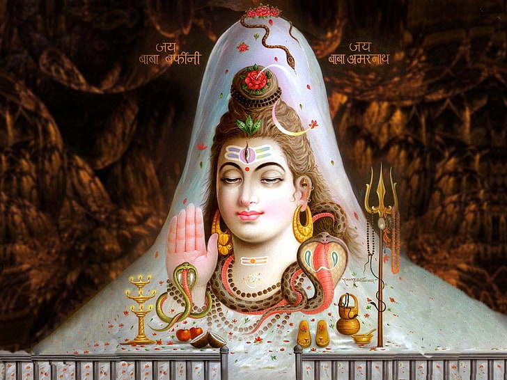 HD wallpaper: Har Har Mahadev, Lord Shiva vector art, God, hindu, religion  | Wallpaper Flare
