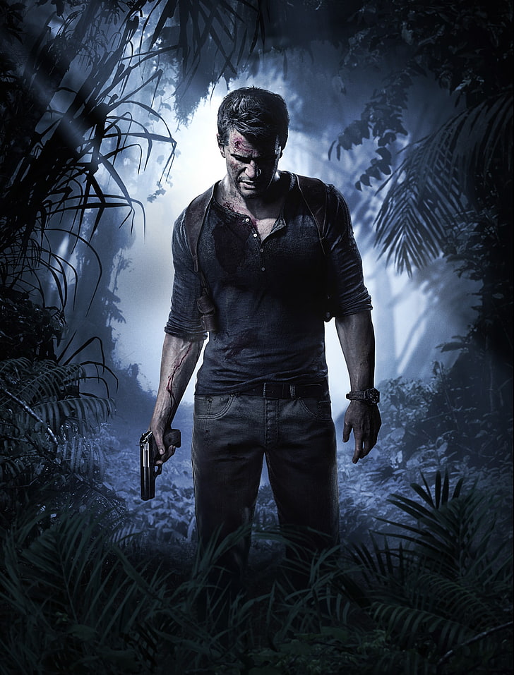 men's black Henley shirt, Uncharted 4: A Thief's End, video games, HD wallpaper