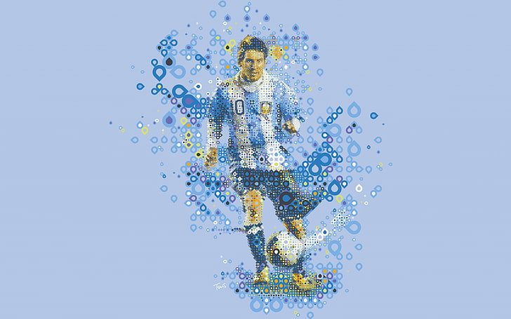 Lionel Messi, 4K, Mosaic, 8K, Low poly, HD wallpaper