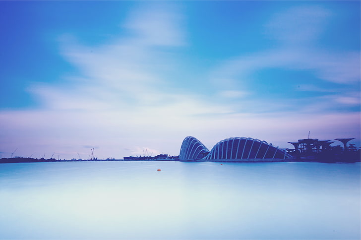 the evening, Bay, Singapore, megapolis, Malaysia, Gardens By the Bay