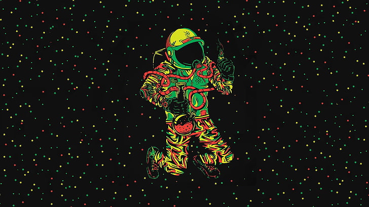 space astronaut bong cannabis, one person, studio shot, pattern