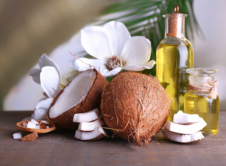 oil, coconut, exotic, aromatherapy, flower, flowering plant